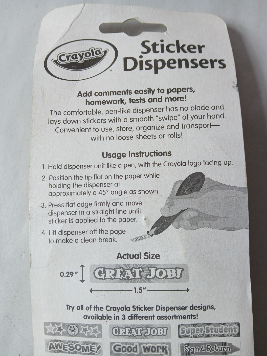 Crayola Sticker Dispenser For Teacher Students Classroom 360 Stickers