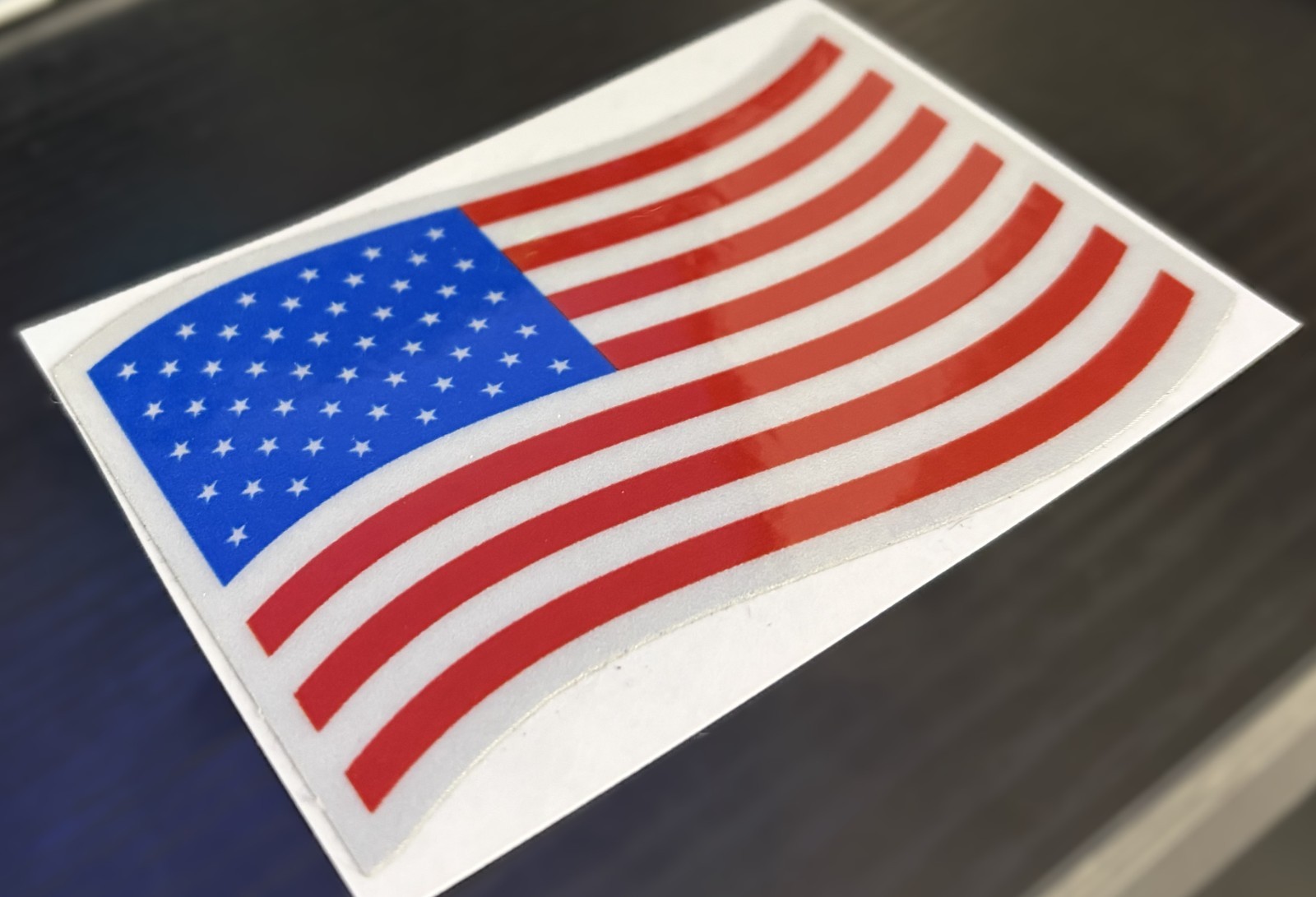 Reflective American Flag Vinyl Stickers 4"x3" 5 Pack by SSMG