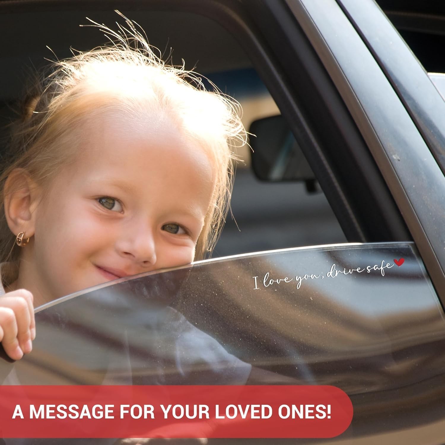 3PCS I Love You Drive Safe Mirror Sticker White, Car Stickers & Decals, Cute …