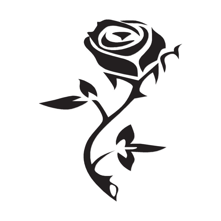 Rose Thorn Tribal – Vinyl Decal Sticker – Multiple Color & Sizes – ebn580
