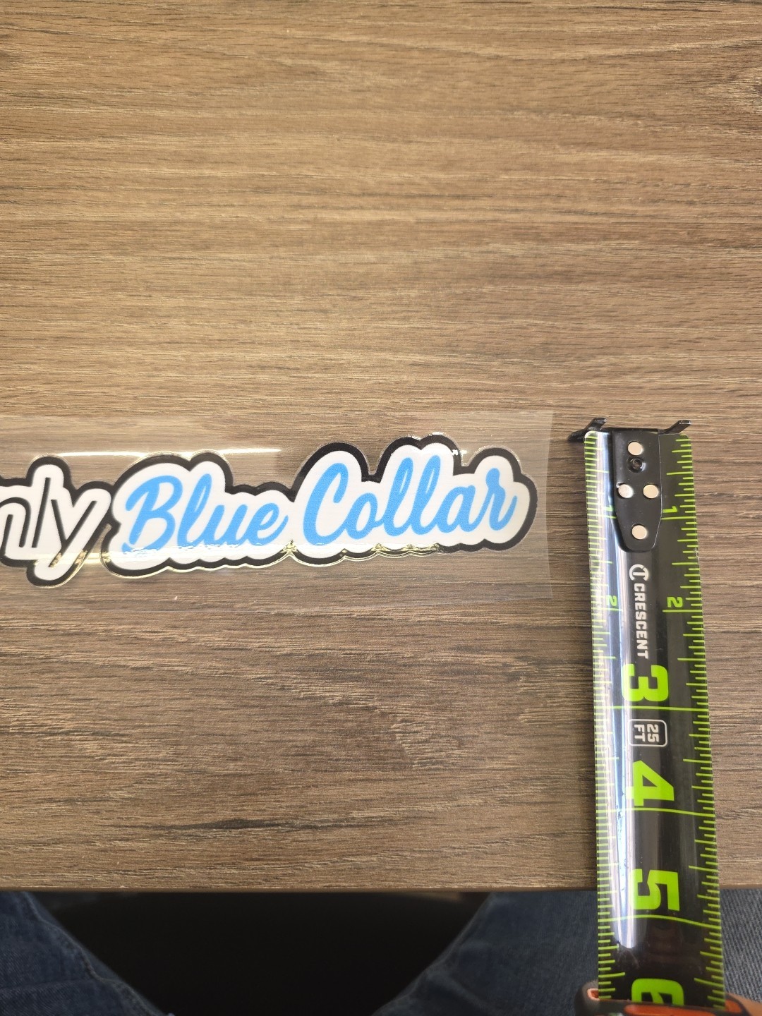 Funny Vehicle UV DTF Decal Sticker Waterproof Only Blue Collar Large