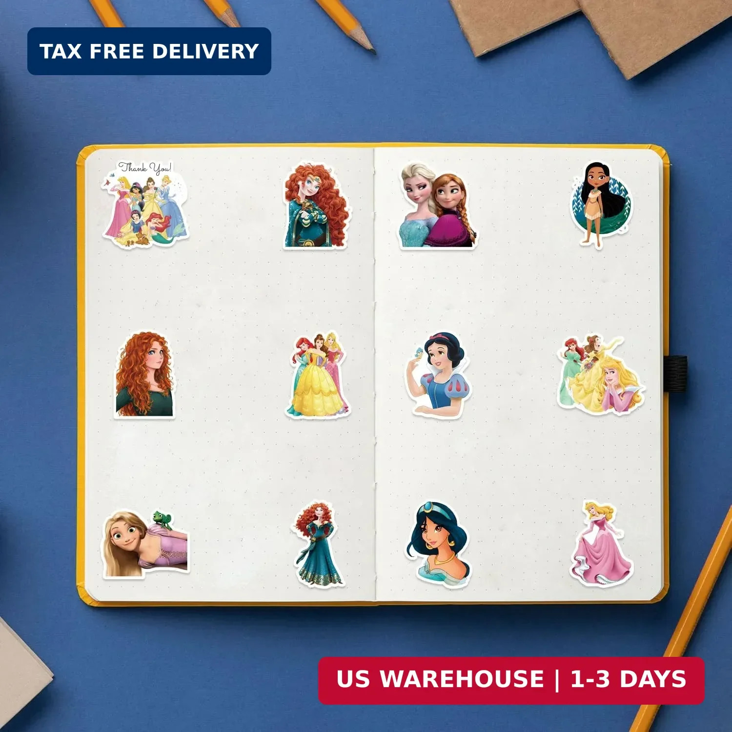 120pcs Princess Stickers for Kids,Vinyl Waterproof Princess Decal for Water Bott