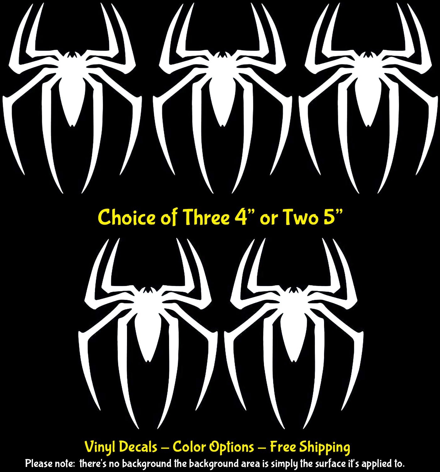 Spider-Man Spider Graphic Vinyl Decal Vehicle Windows Any Flat Surface