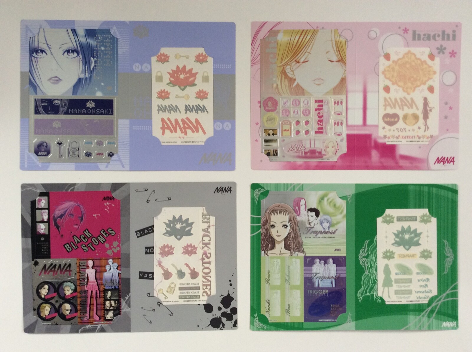 Nana Ai Yazawa Sticker Tattoo Rare Anime Set Hachi Black Stones Trapnest Japan