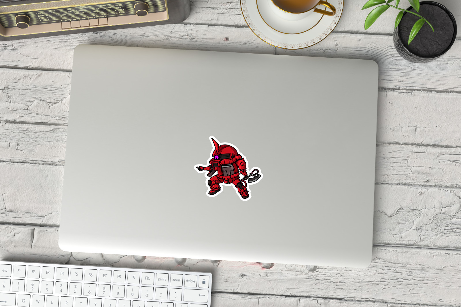NEW- Chibi ZAKU MS-06S ZAKU II Vinyl Sticker Decal – 3.5 W x 3.3 H INCHES