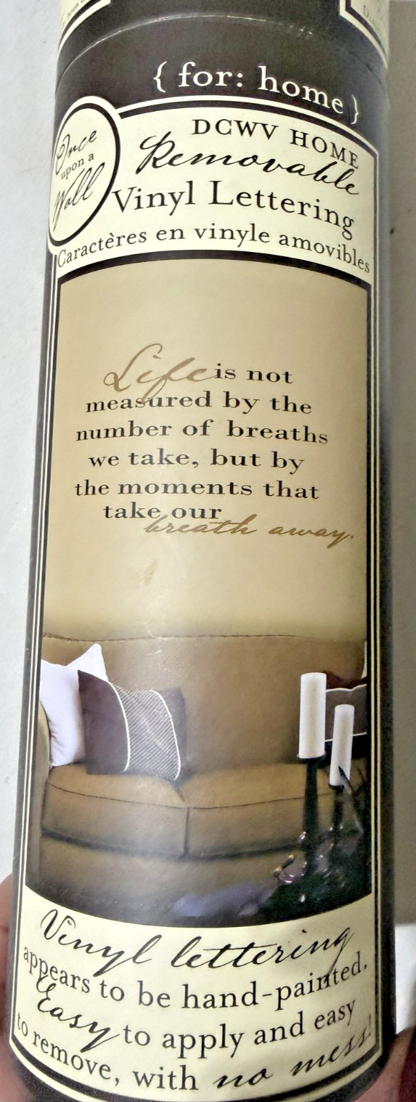 DCWV Home Bedroom Removable Vinyl Lettering Wall Decals Lot of 2 Sealed Unused