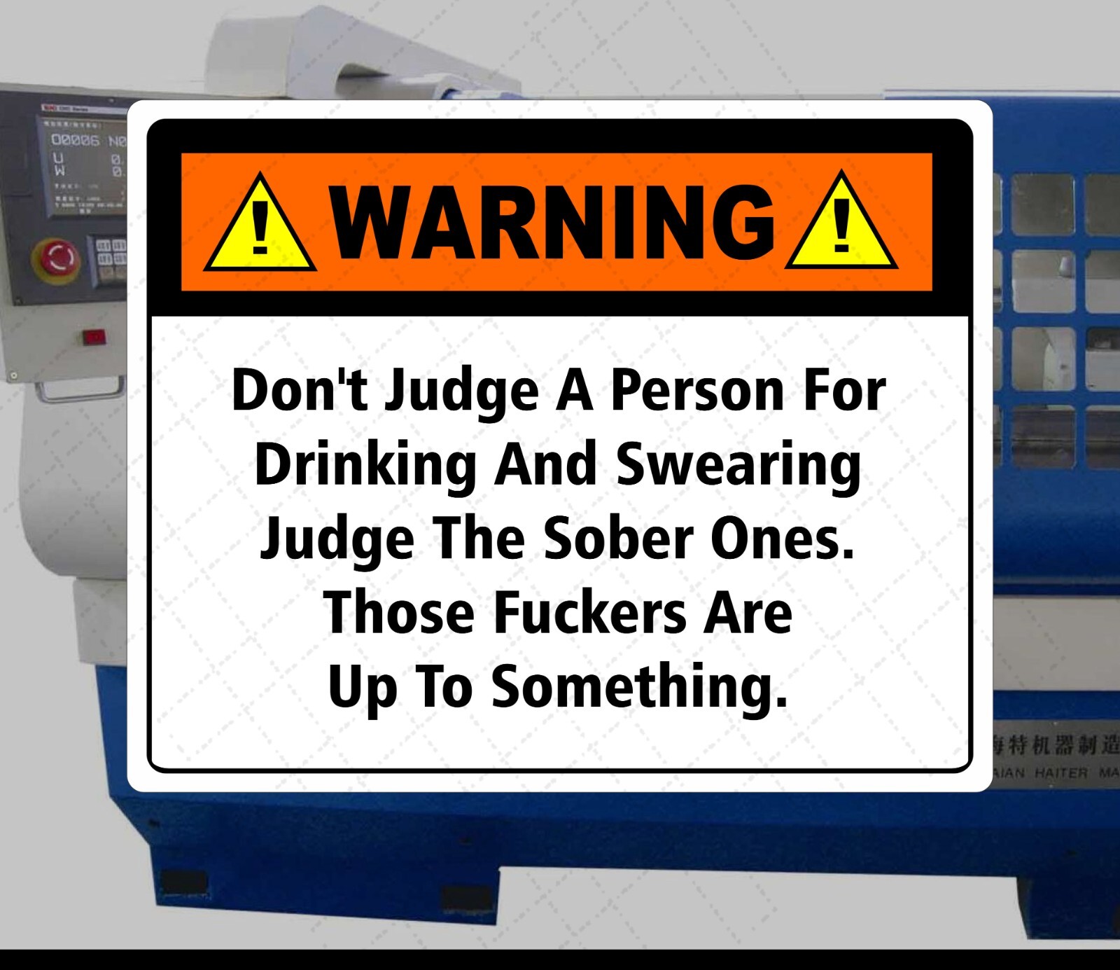 Don't Judge A Person For Drinking and Swearing – Funny Warning Stickers