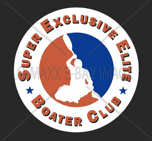 Super Exclusive Elite Boater Club Whitewater River Kayaking Printed Vinyl Decal