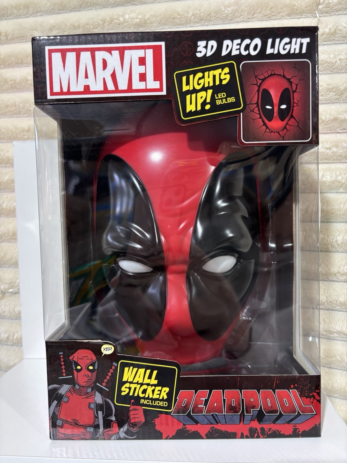 Deadpool 3D Deco Light LED Bulbs And Wall Sticker