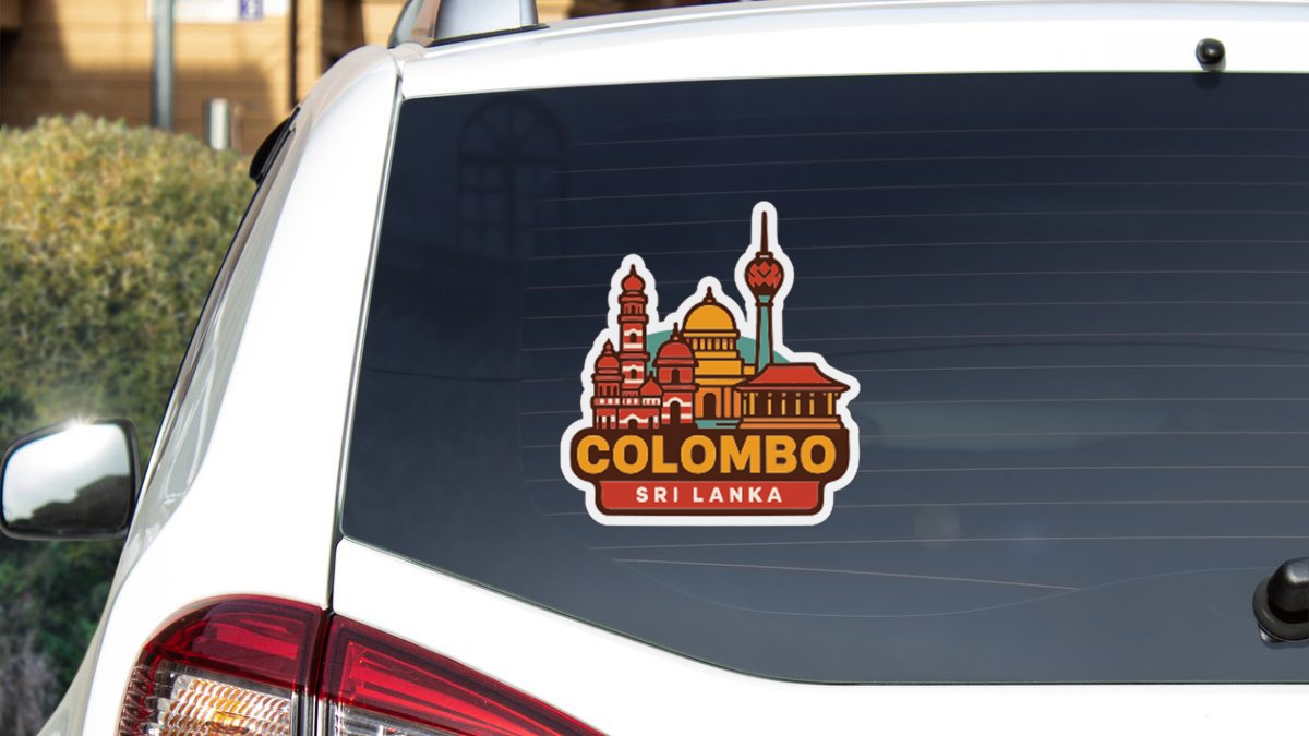 Colombo Sri Lanka Sticker Decal Vinyl Die-Cut City Skyline Landmark Design