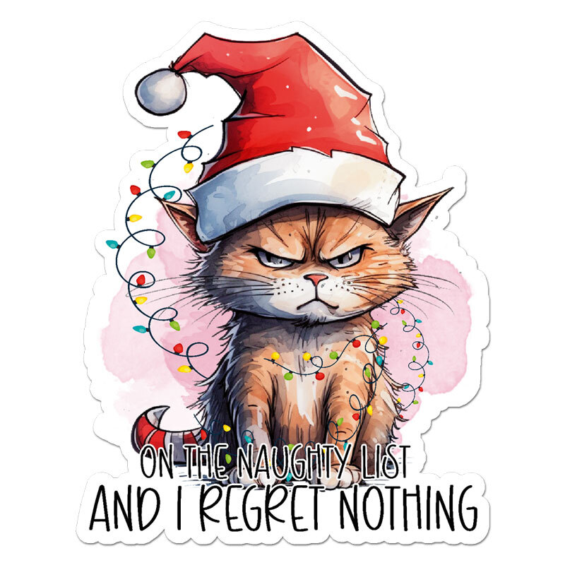 Christmas Naughty List, Vinyl Decal Sticker, Indoor Outdoor, 3 Sizes, #11867