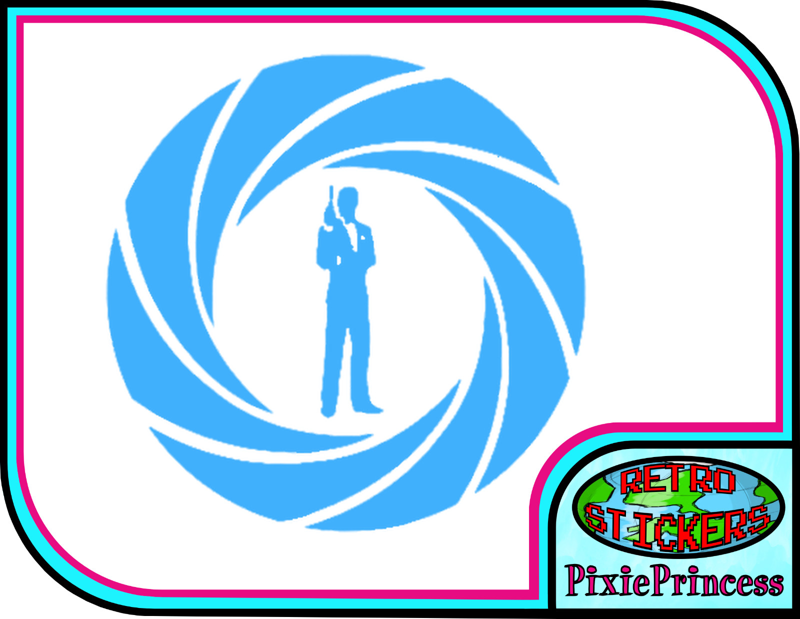 007 James Bond A Vinyl Sticker Laptop Car Van Truck Wall Art Poster Window Movie