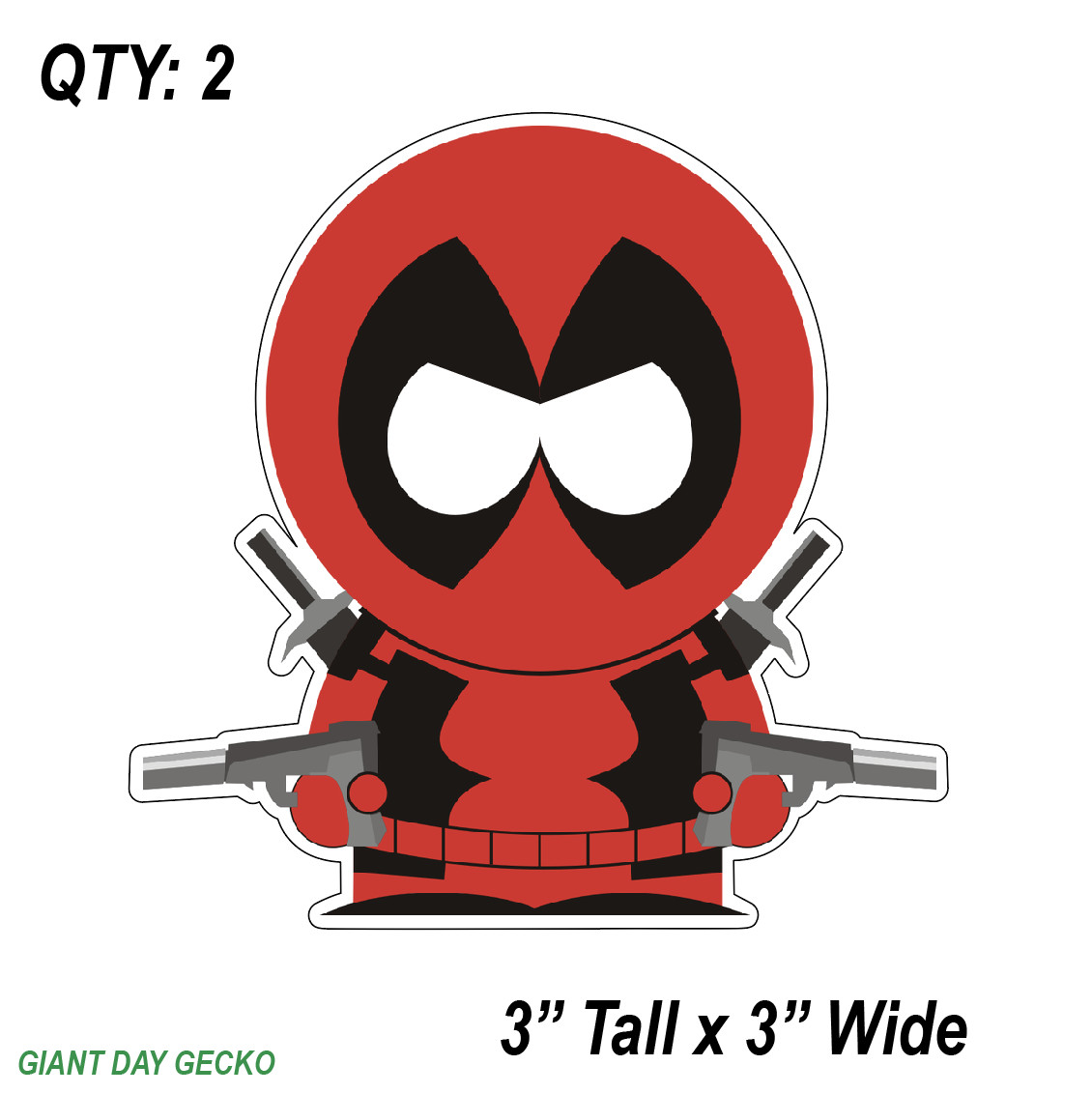 (2) TWO Deadpool Southpark Vinyl Decal Sticker For Car Laptop Skateboard NEW!