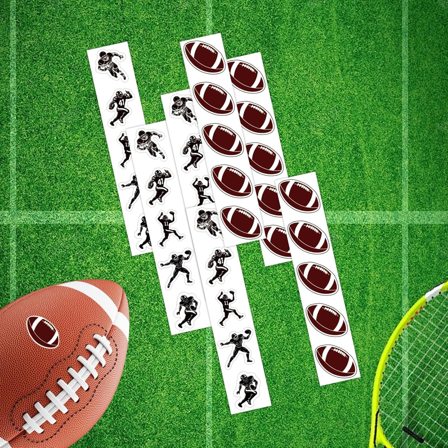 480Pcs Rugby Football Stickers, Football Helmet Face Rugby Decals, Sports Sticke