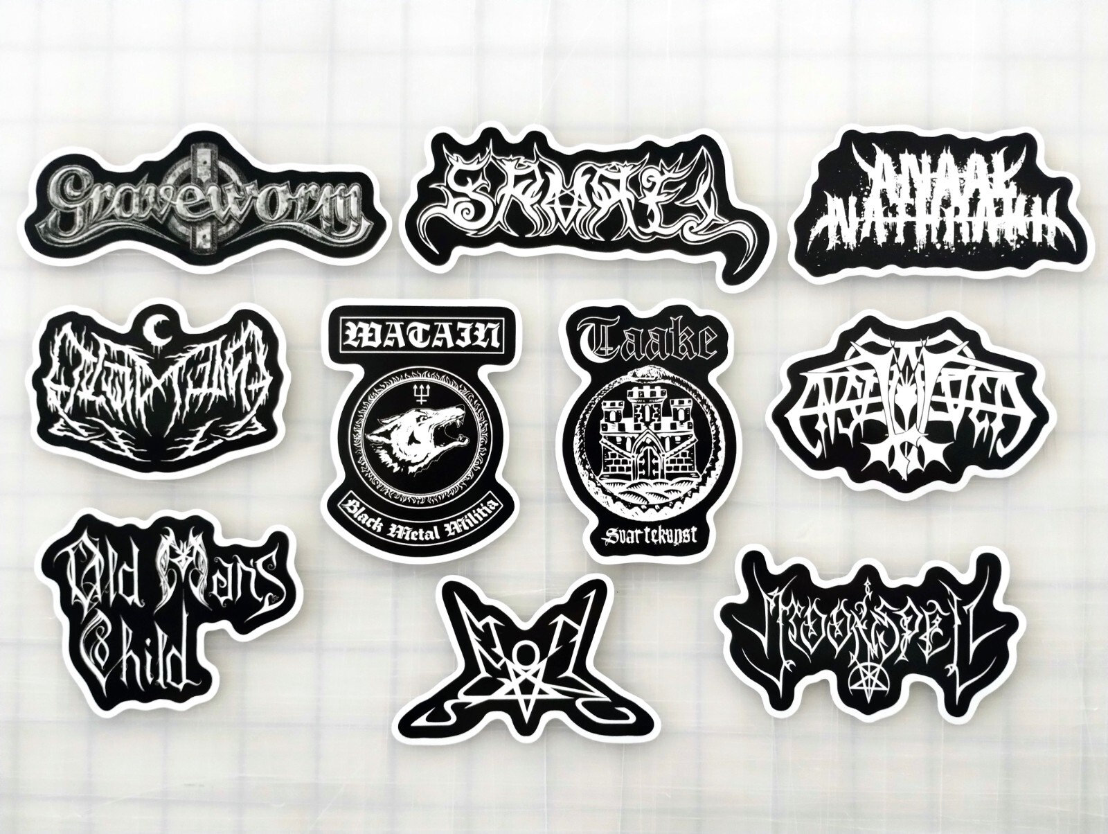 Black Metal Vinyl Sticker Lot (10 Stickers) SET 3 cvlt gothic death punk heavy