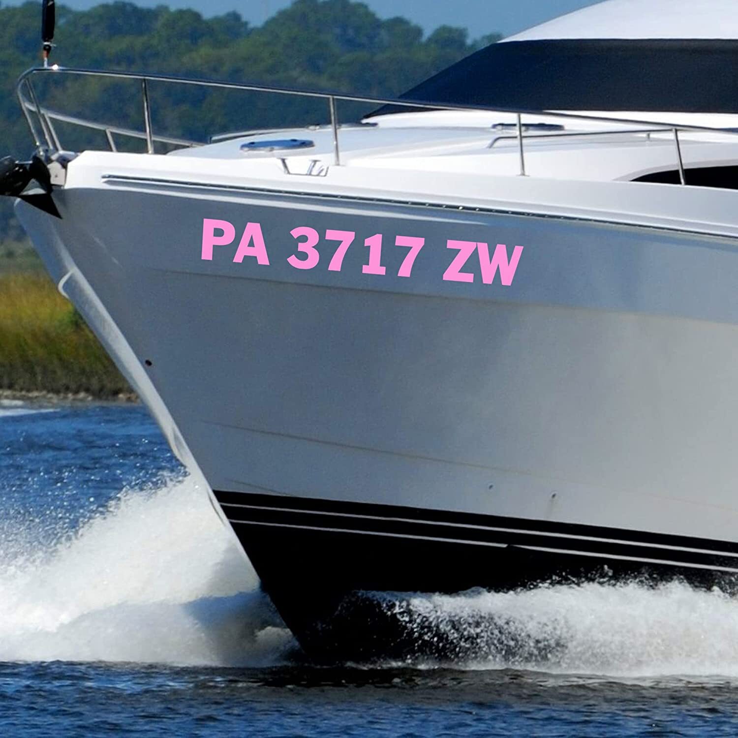Personalized Decals Boat Registration Numbers and Letters Set of 2 VWAQ – CVD6