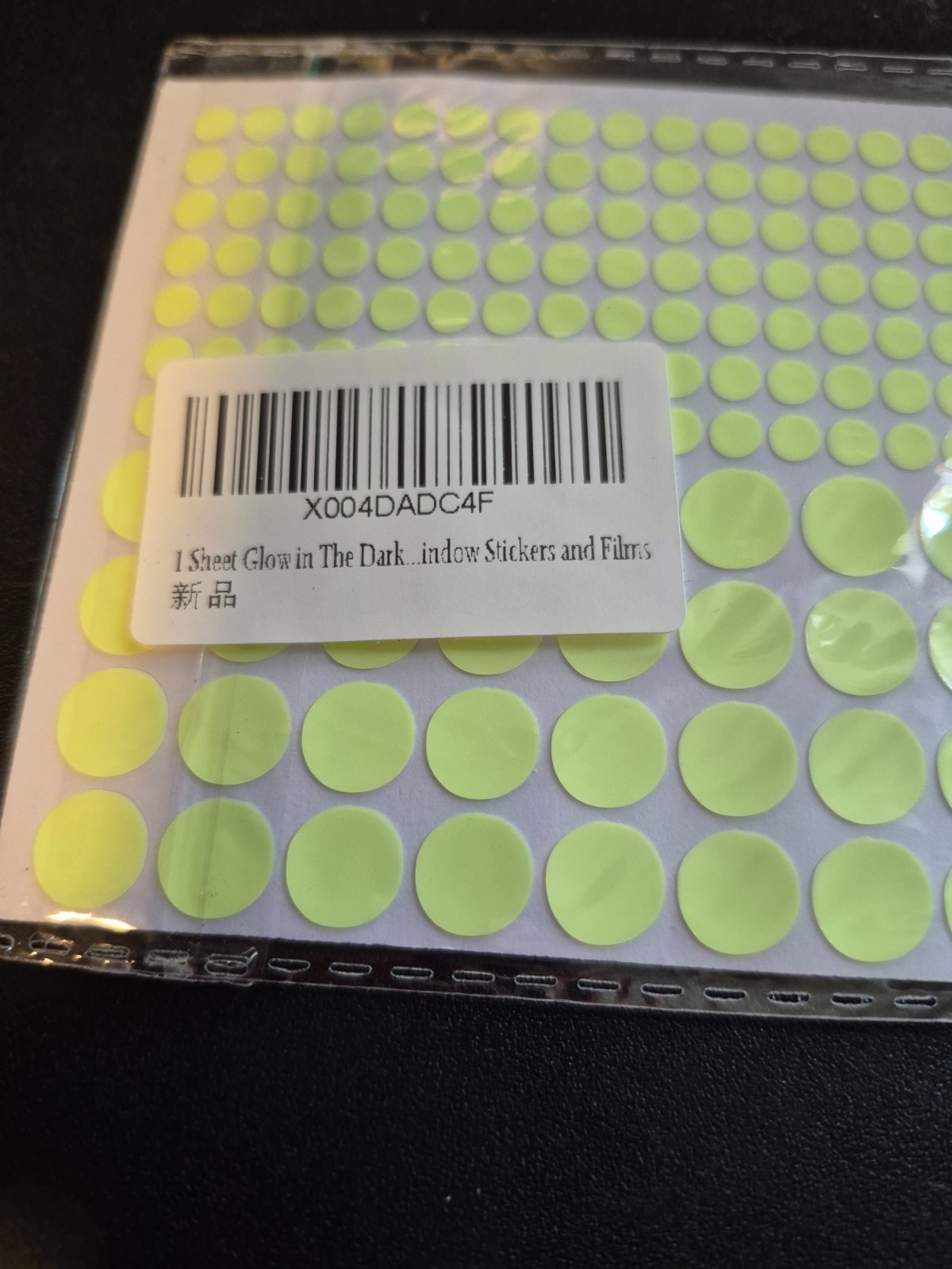 1 Sheet Glow in The Dark – Stickers, 407 Pcs Removable Dots Yellow – NEW