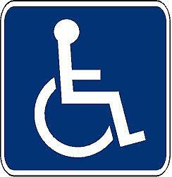 Handicap Sign. Store front, Business Signs. Reflective or Matte Vinyl Decal