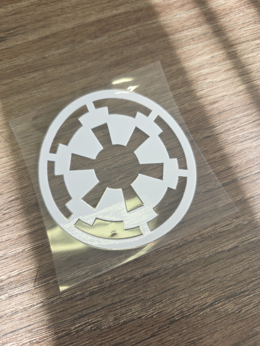 Galactic Empire Star Wars White UVDTF Decal Made In USA Waterproof