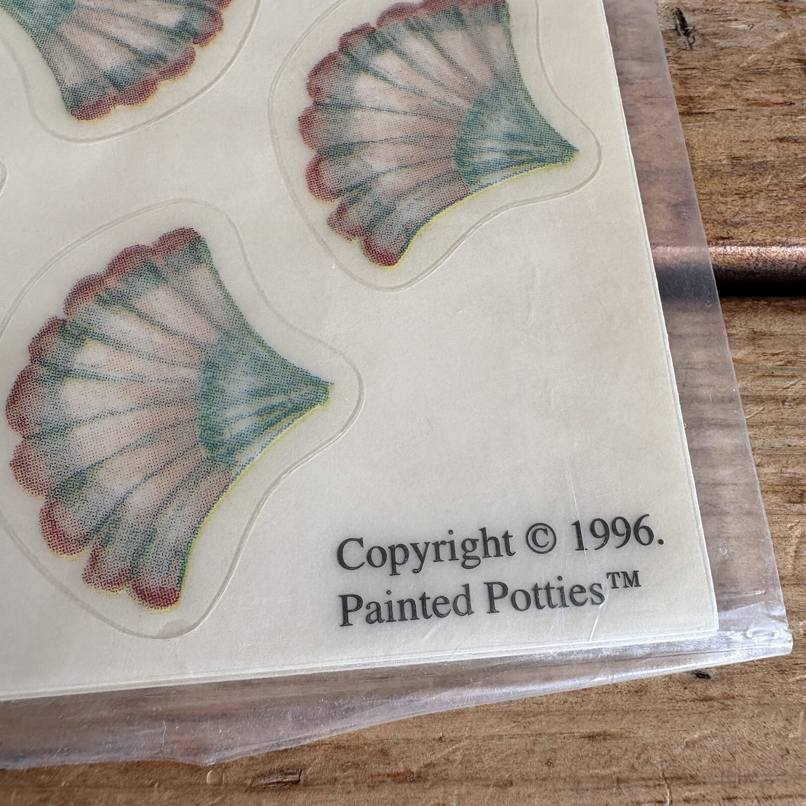 Painted Potties Vintage Bathroom Decals Sea Shells New Old Stock