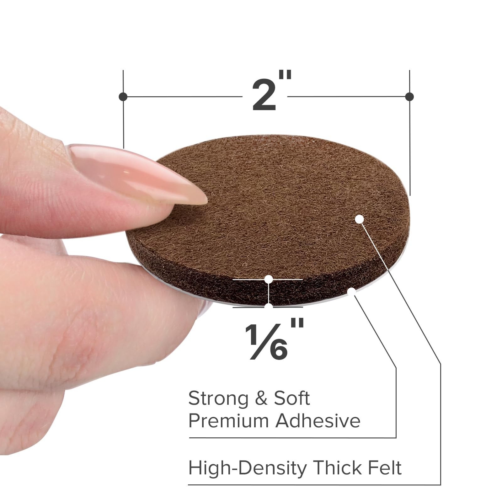 X-PROTECTOR Felt Furniture Pads – 24 PCS 2" – Felt Pads Floor Protectors – Ch…