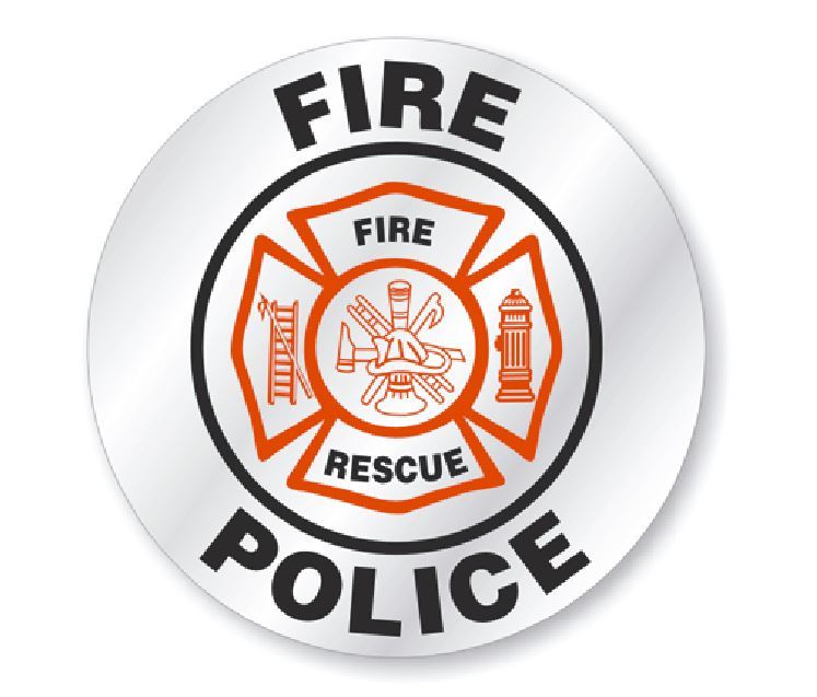Fire Police Fire Rescue Dept Hard Hat Decal Hardhat Sticker Helmet Label H183