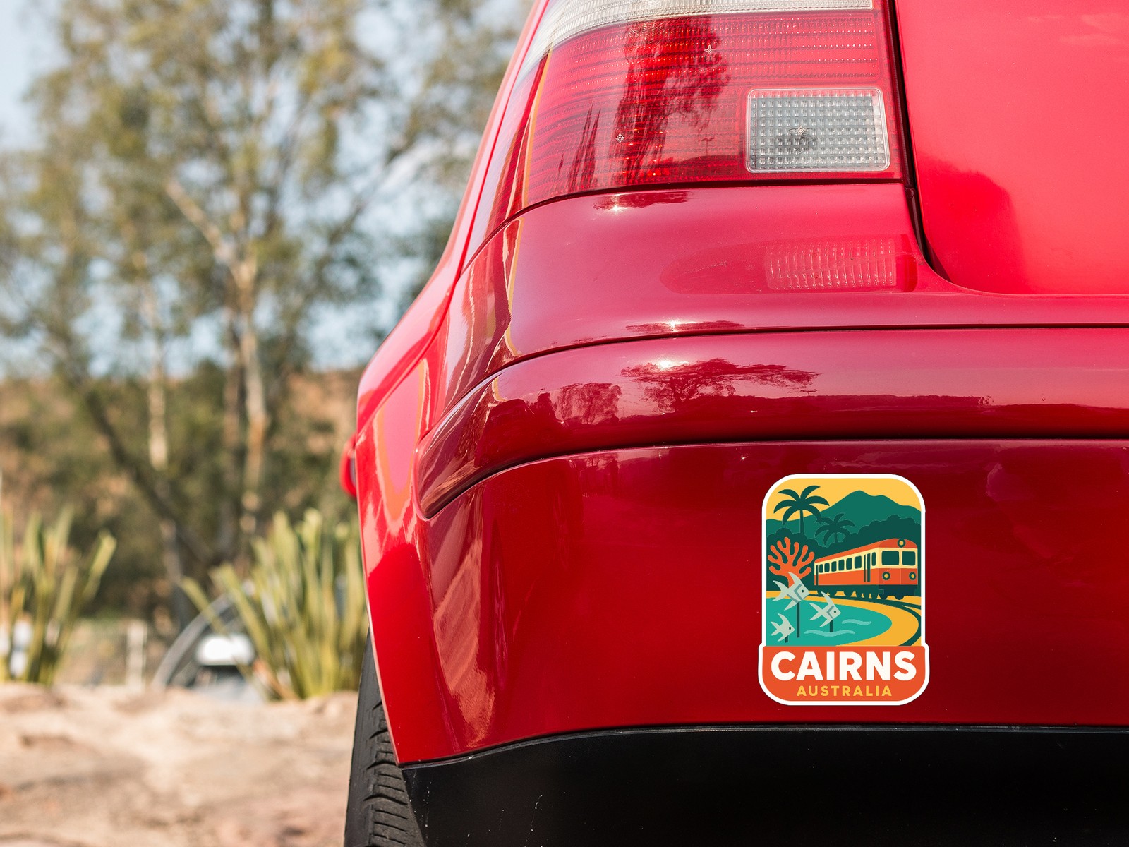 Cairns Australia Sticker Decal Vinyl Die-Cut City Skyline Landmark Design