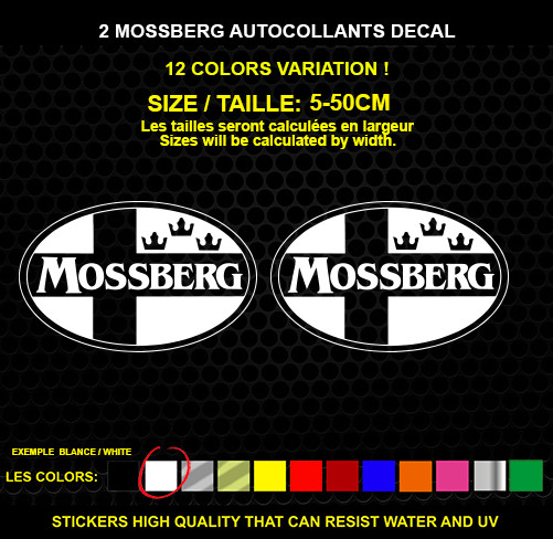 2 Mossberg Decorative Stickers – Vehicles & Accessories, 2 Piece Set