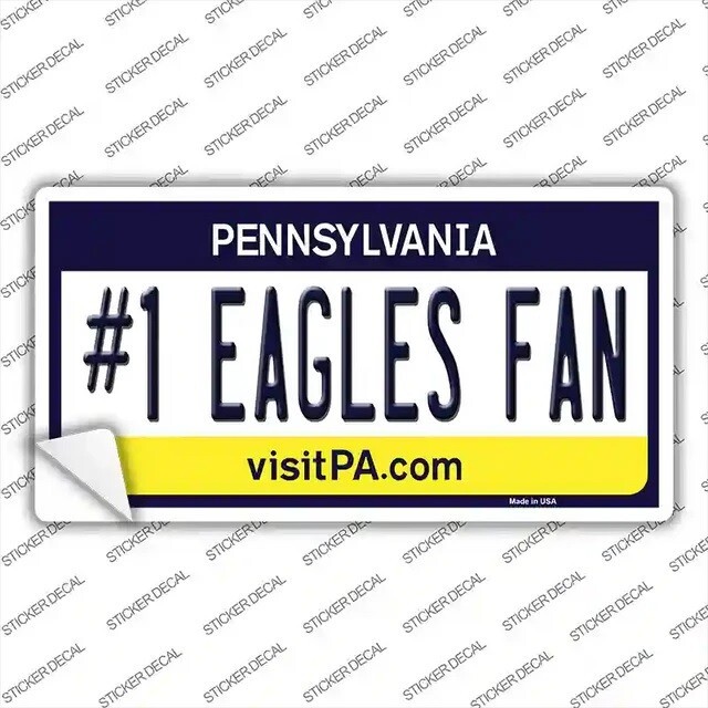 Eagles Fan 3X6 Inch Peel & Stick Bumper Sticker