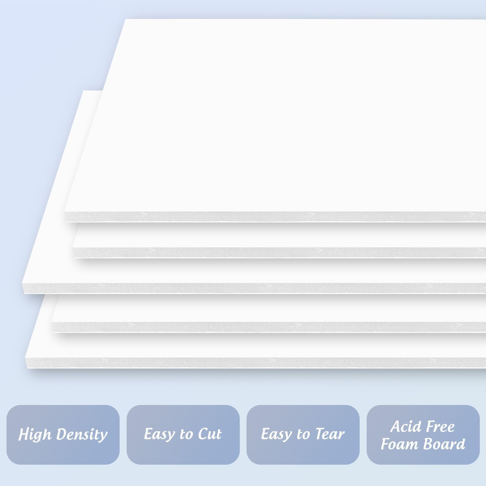 Golden State Art, 10 Pack White Foam Board 5X7 Inch, 3/16" Thick, 5×7,