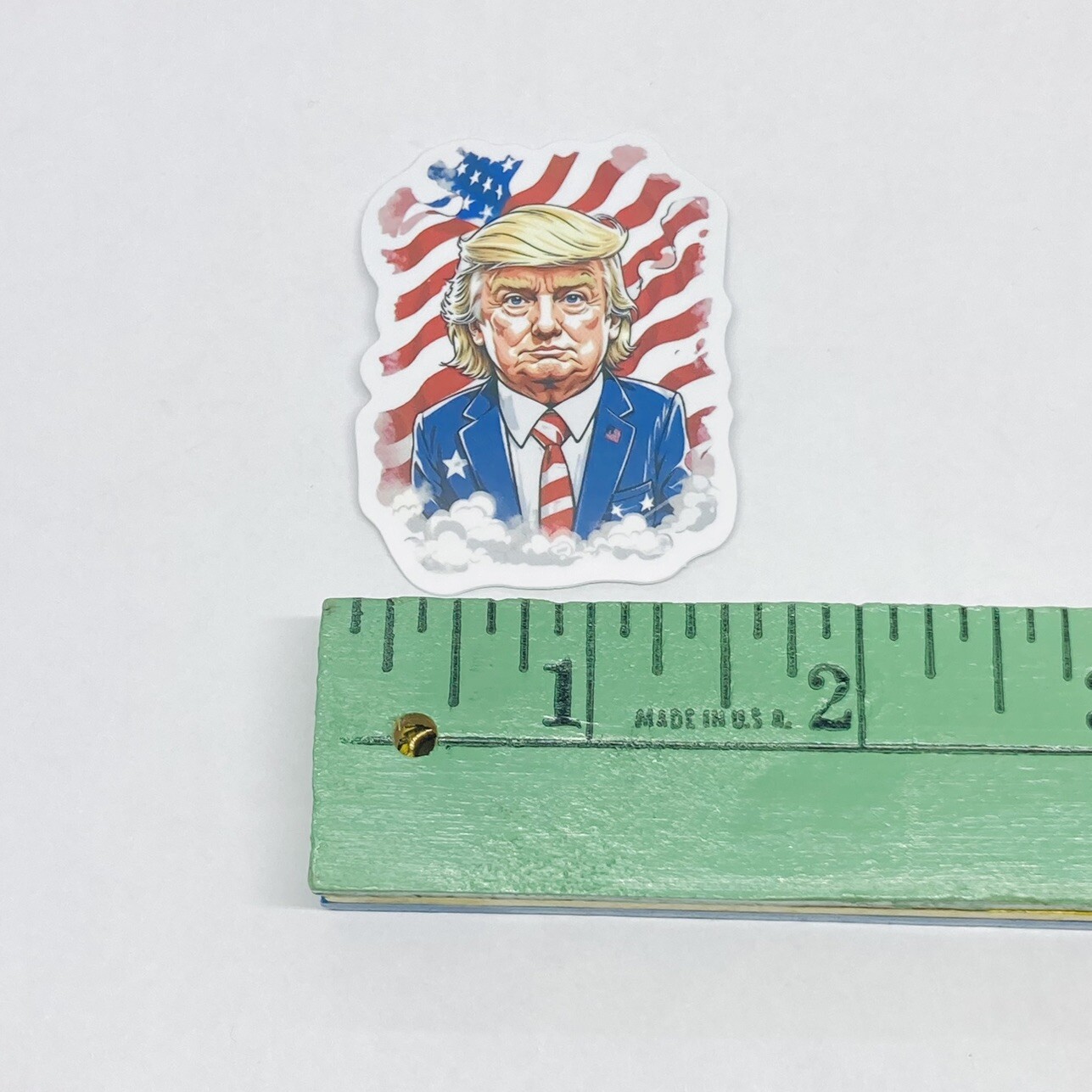 Trump 2024 M Sticker Animated USA Flag Hair Art Decal Vinyl Souvenir Tc6