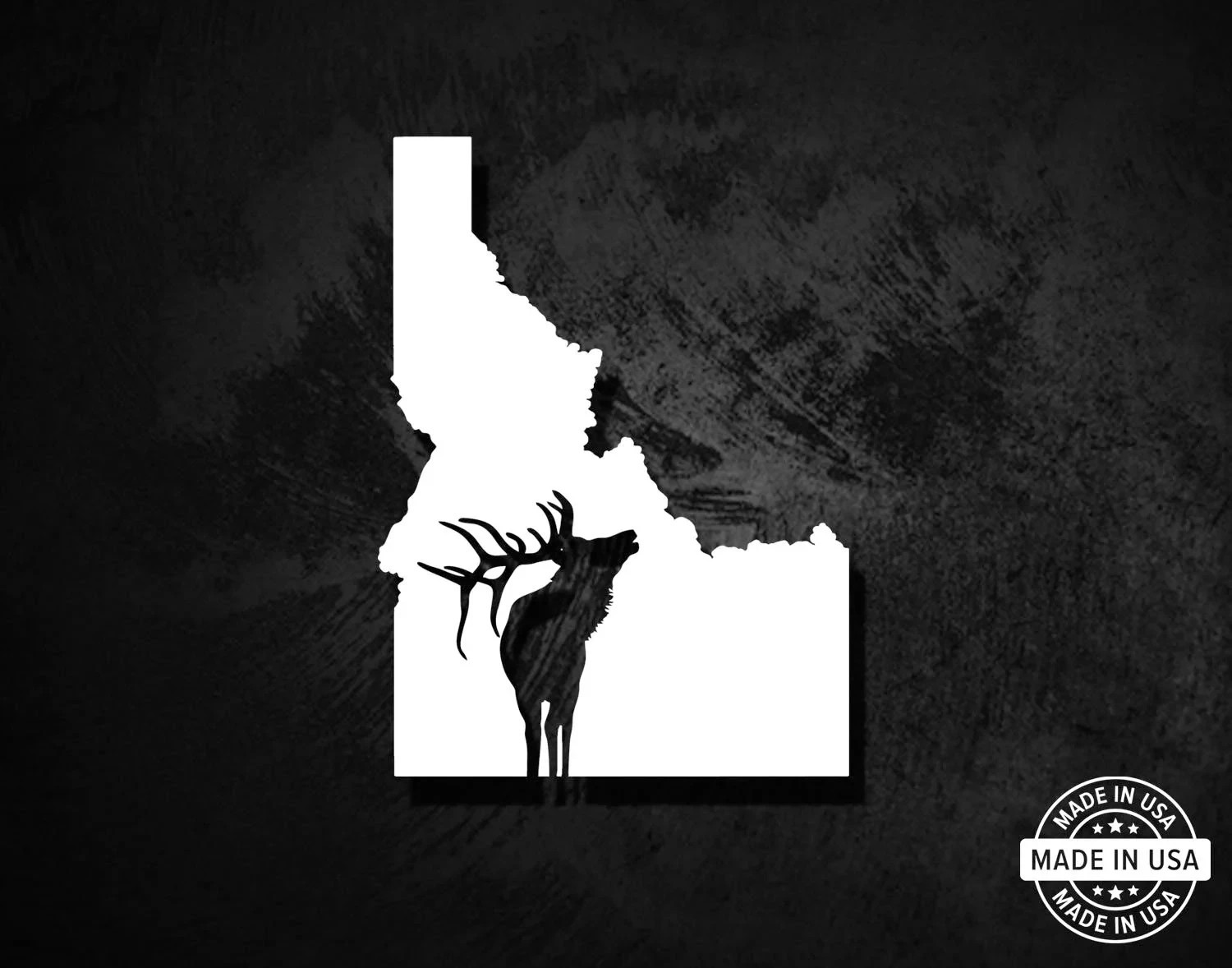 Idaho Elk Hunting Decal, Vinyl Die Cut Window Sticker, 100% Made In USA