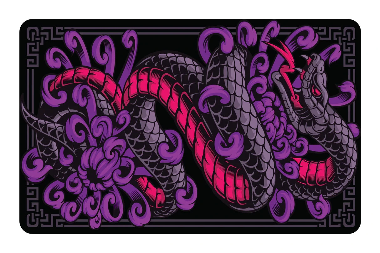 Purple Snake Serpent Card Skin 4 Pack Gothic Reptile Mystical Edgy Accessory