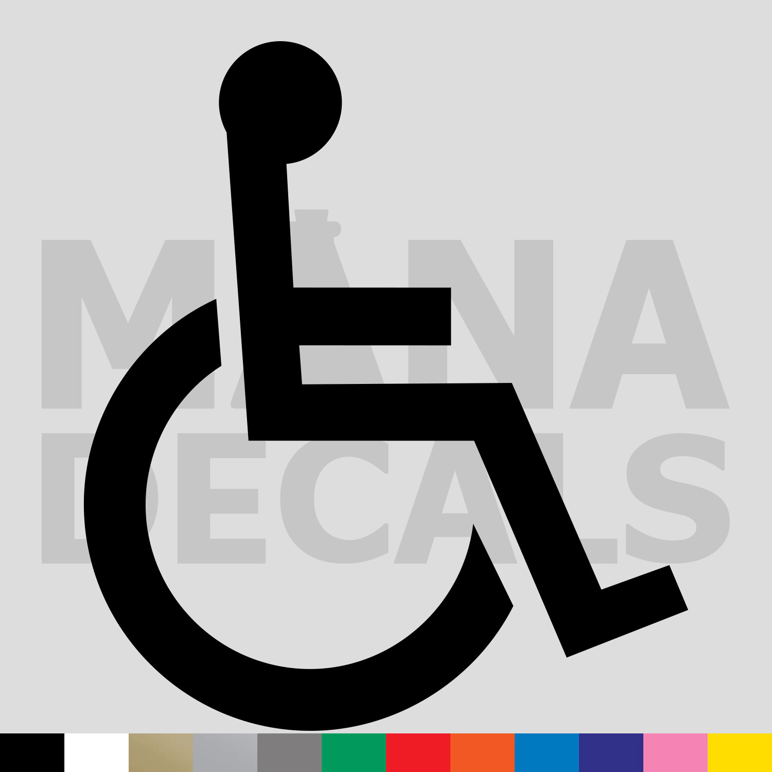 Wheelchair Symbol Vinyl Die Cut Decal Sticker – Handicap Disability Disabled ISA