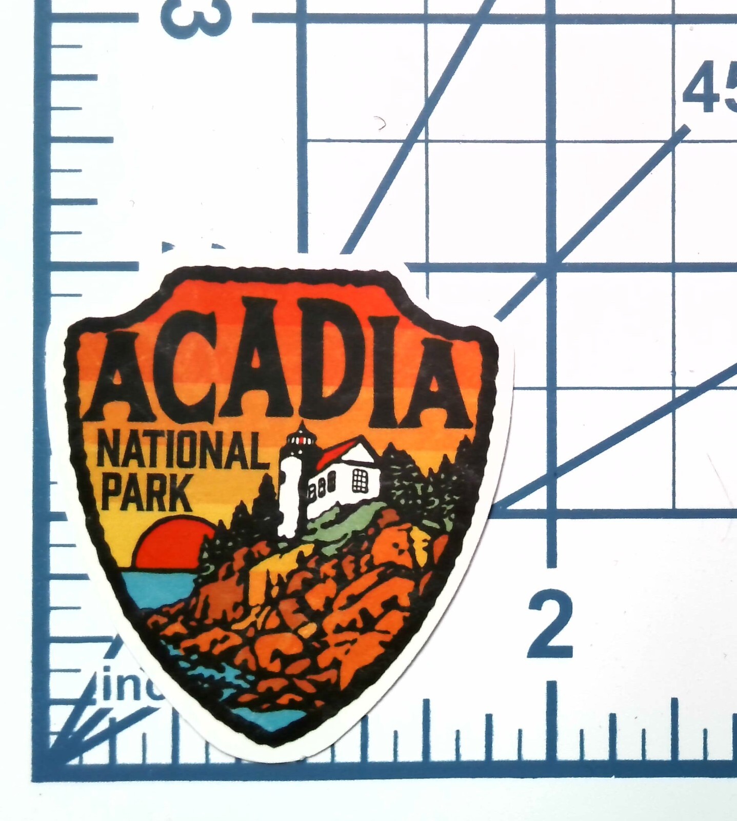Acadia National Park Sticker Vinyl Maine Lighthouse Sunset Decal Die Cut Journal