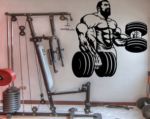 Wall Vinyl Decal Bodybuilding Muscle Relief Decor for the Gym (z4552)