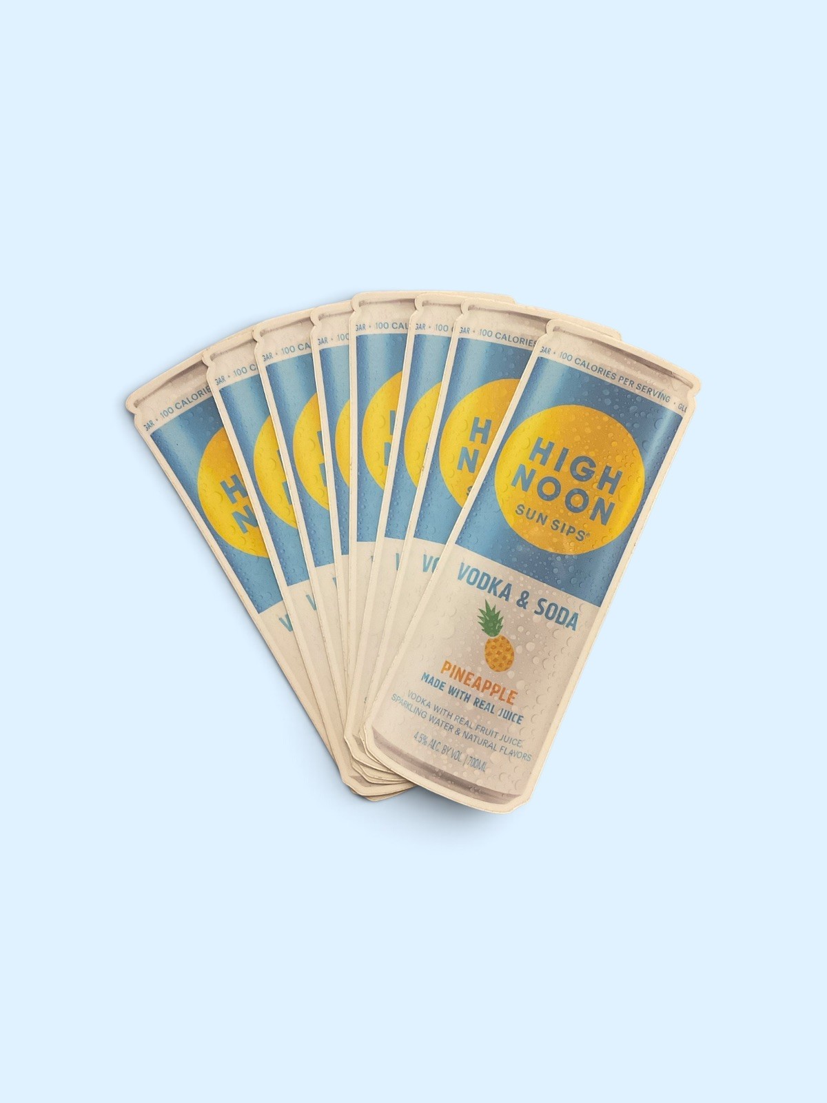 High Noon Pineapple Vinyl Sticker Decal 7 Inches X 2.5 Inches