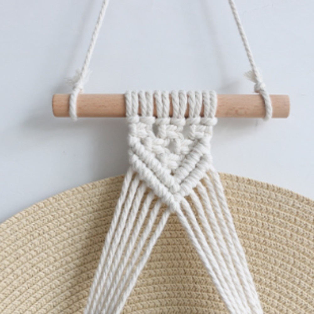 Modern Bohemian Tapestry Wall Hanging Made of Soft Cotton for Hat Organization