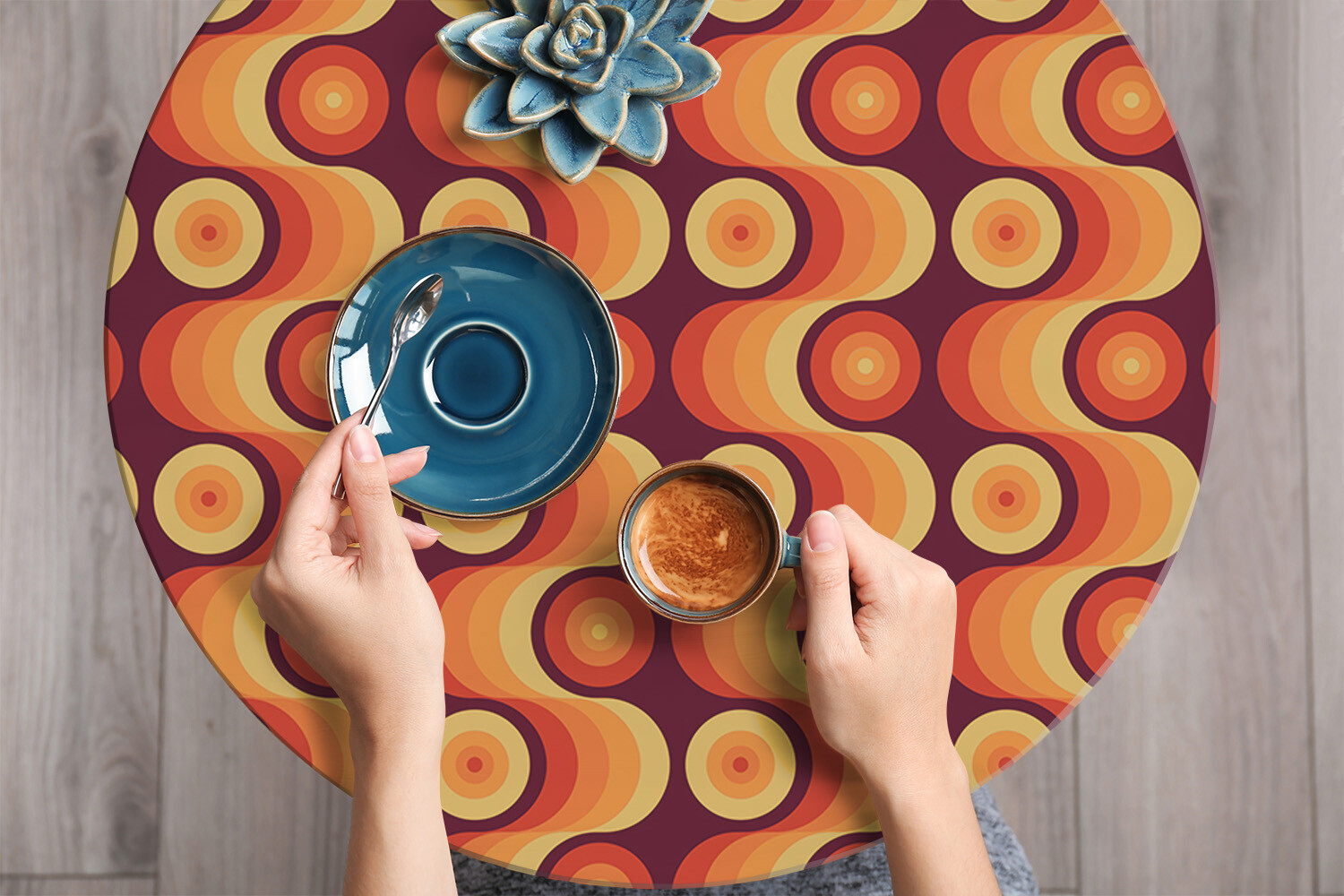 Worktop Covering Stickers Self Adhesive Vinyl Wrap 70s retro pattern 100×50