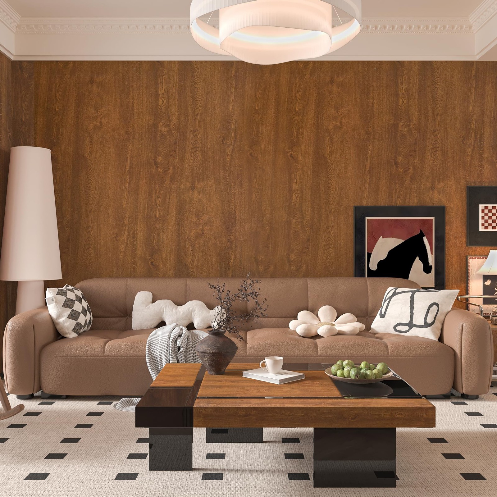 Brown Wood Grain Contact Paper Peel and Stick Wood Wallpaper Removable Counte…