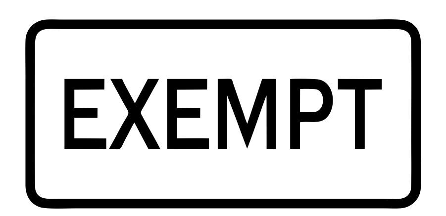 Exempt Railroad Railway Train Sticker Decal R7328