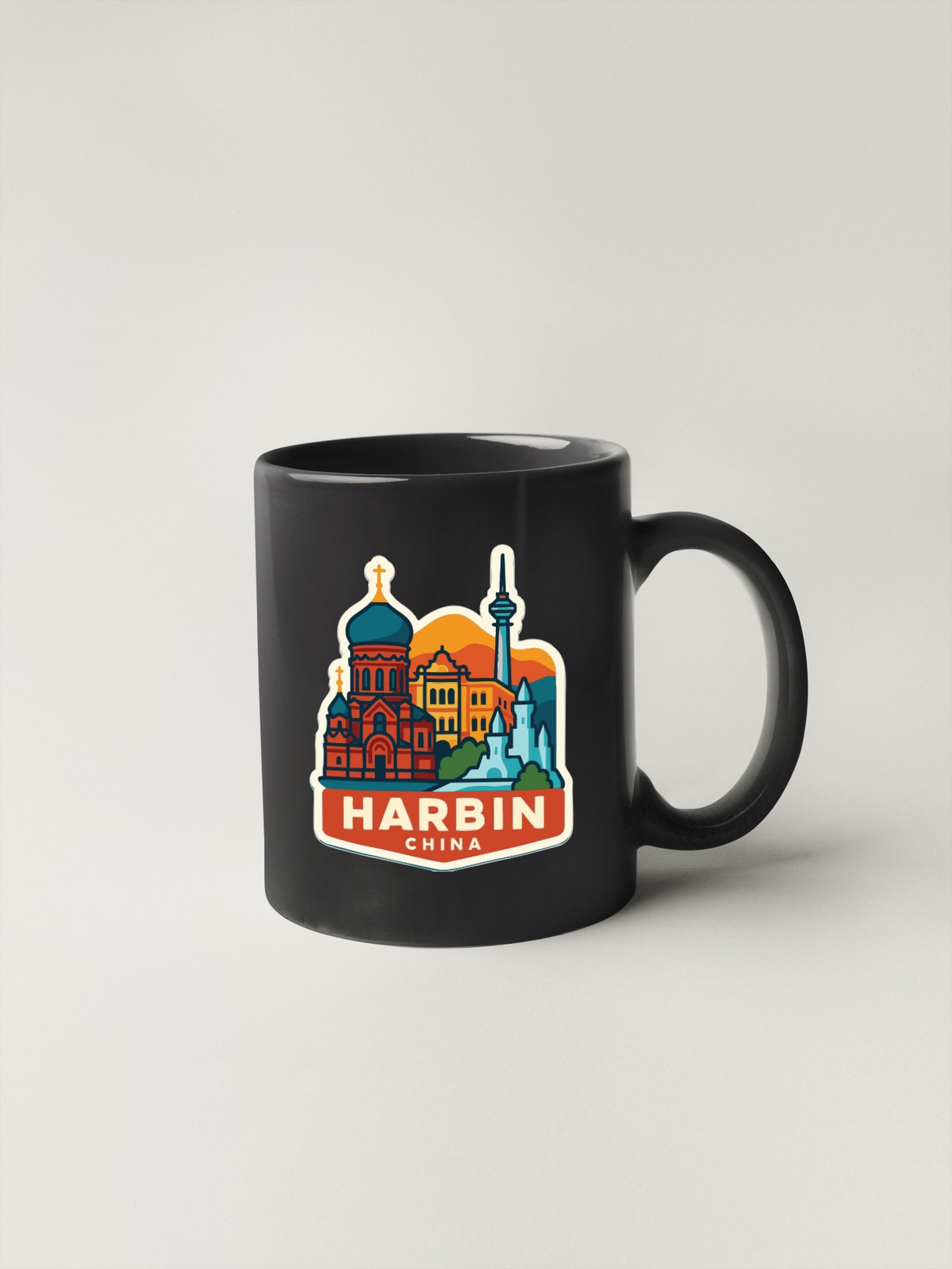Harbin China Sticker Decal Vinyl Die-Cut City Skyline Landmark Design