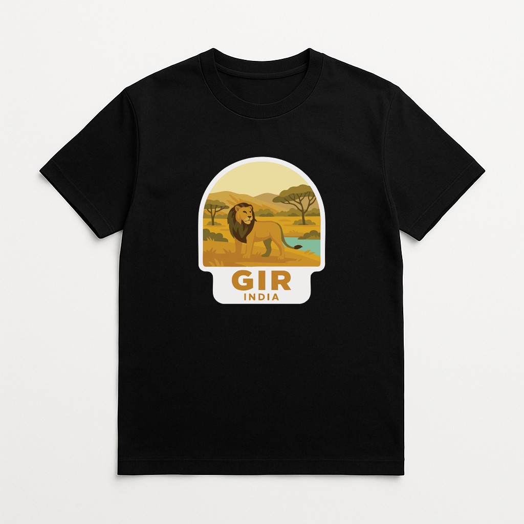 Gir India Iron On Heat Transfer Vinyl HTV Die-Cut World National Parks