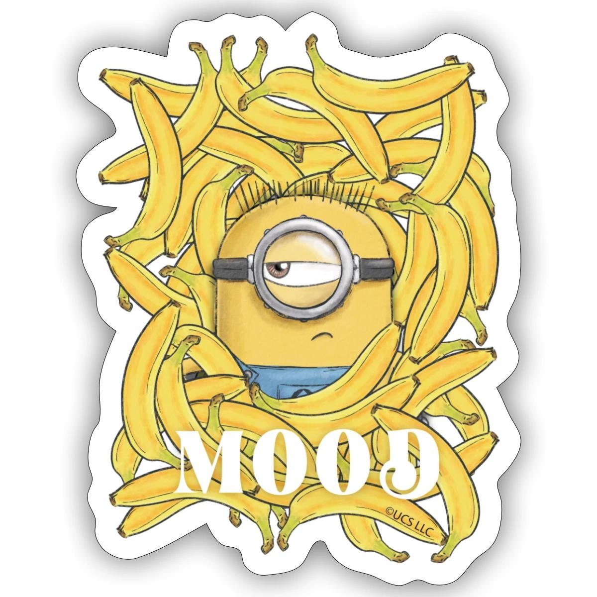 Minions One Eyed Minion Banana Mood Sticker, max. 4 x 4"