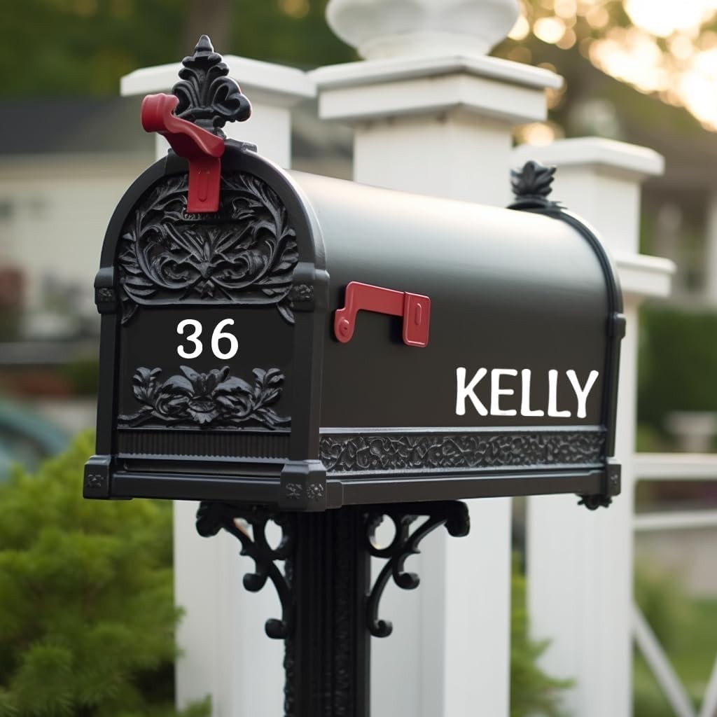 Self Adhesive Vinyl Letters Numbers Kit Compatible with Mailboxes Signs Windo…