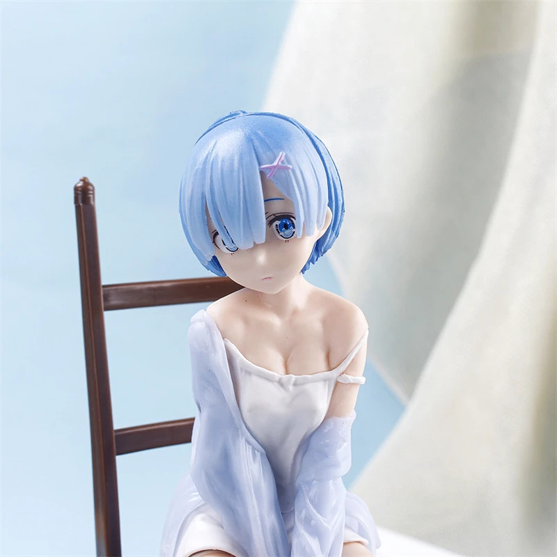 17cm Anime Re: Life In A Different World From Zero Rem Sit On Chairs Action Figu