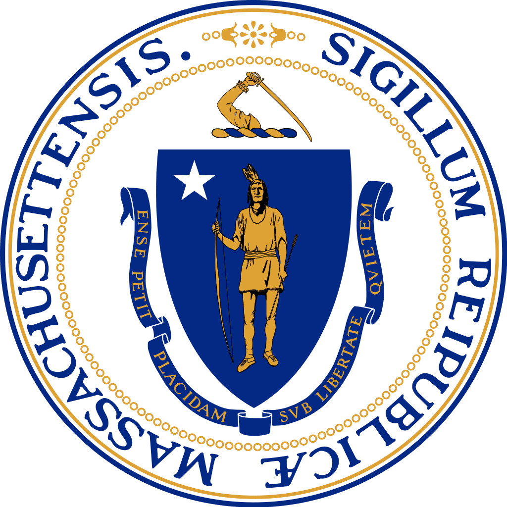 Massachusetts state seal sticker weatherproof bumper vinyl decal