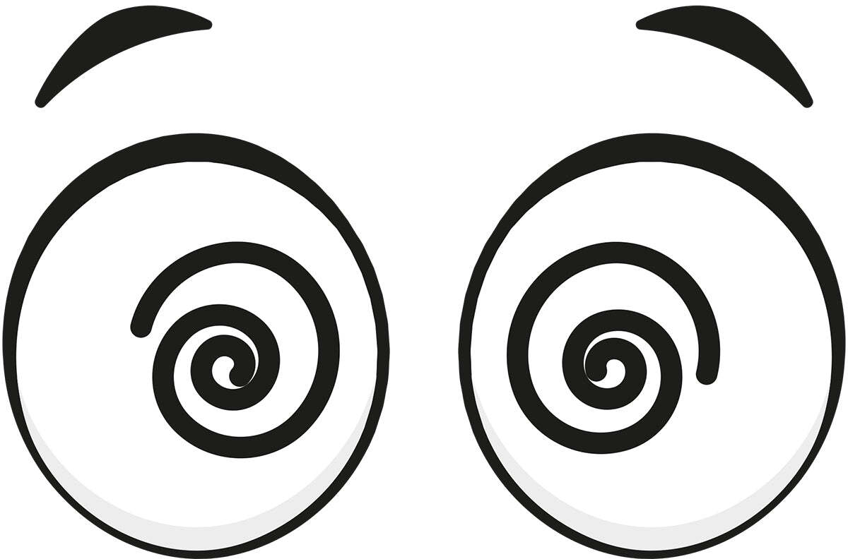 Googly Eyes Crazy Vinyl Decal 6 inches wide