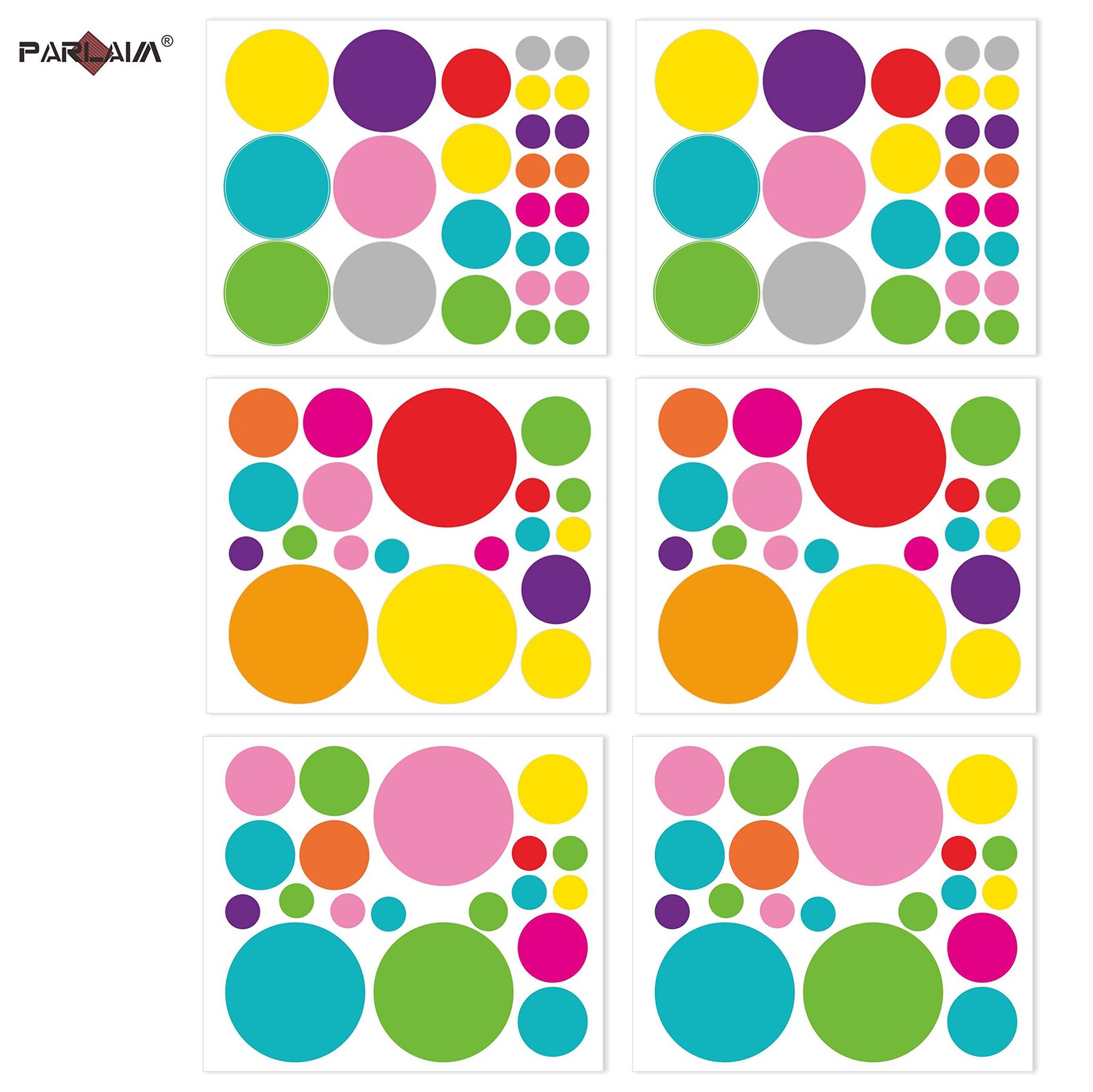Wall Stickers for Bedroom Living Room, Polka Dot Wall Decals for Kids Boys an…