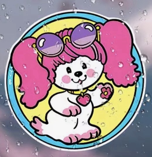 3 PACK SET POOCHIE DOG RETRO NOSTALGIA 80s 2” VINYL DECAL DIECUT VTG STICKER LOT